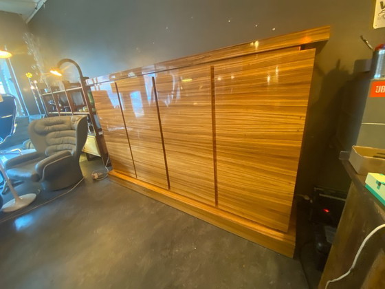 Image 1 of Unique wall unit in zebrano wood