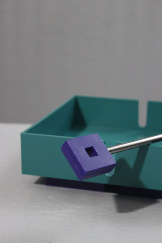 Image 1 of Michael Graves & Alessi "Euclid" towel rack, Memphis design, 1980s