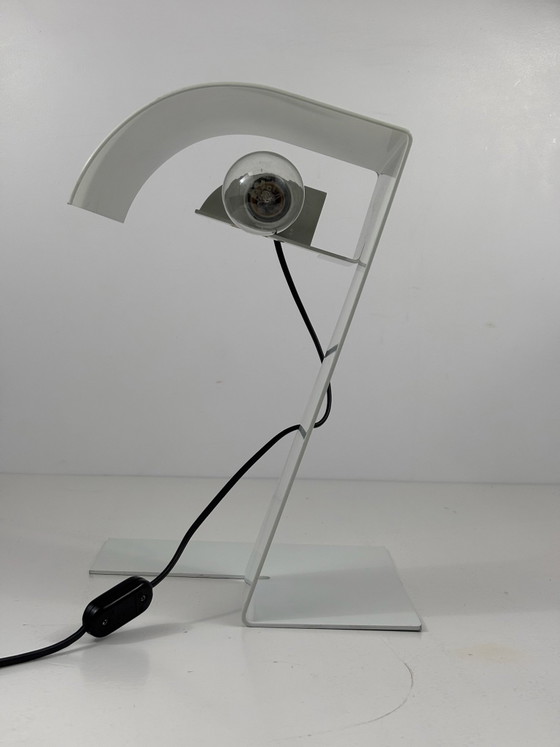 Table Lamp Blitz Trabucco Vecchi Volpi for Stilnovo 1972 Lacquered Aluminum, Metal, White (photo 15 of 15)