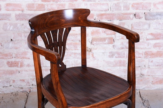 Sillón Art Decó Restaurado, de Fischel, Haya, Pulido Renovado, Eslovaquia, Años 1900 – Sillones, Wood (photo 6 of 10)
