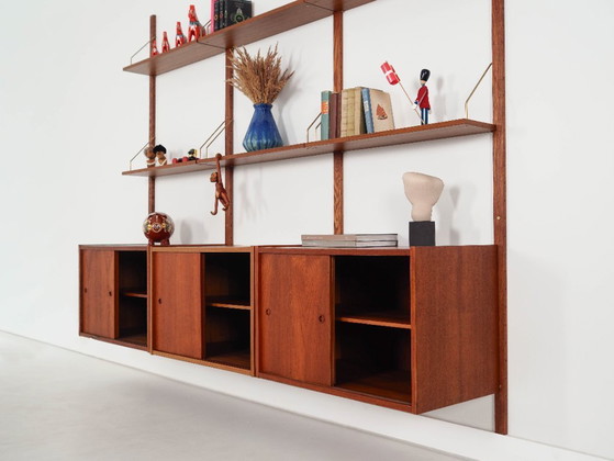 Image 1 of Teak modular bookcase PS System, Danish design, 1960s, manufactured by Randers Møbelfabrik