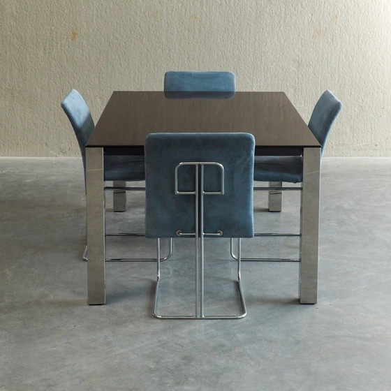 Eettafel van Giovanni Offredi voor Saporiti – Wood, Chrome (photo 19 of 21)