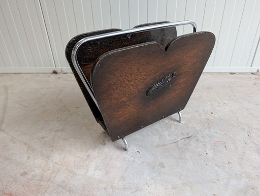 Revistero Vintage de Madera