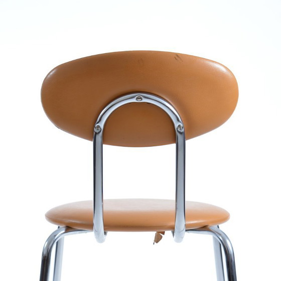 Image 1 of Midcentury Chair By Kovona In Faux Leather And Chrome, Czechoslovakia 1970s