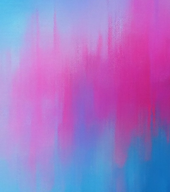 Image 1 of Colorful Abstract Acrylic Painting on Canvas / 60x60 cm