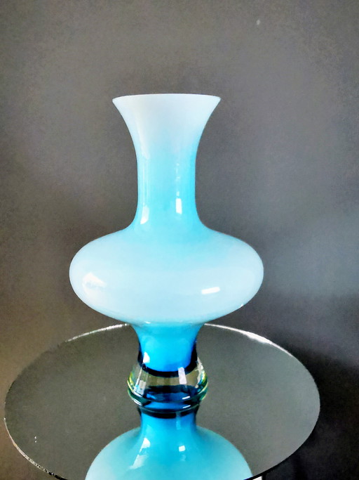 Empoli Glass Vase Italy Tuscany, 1960s