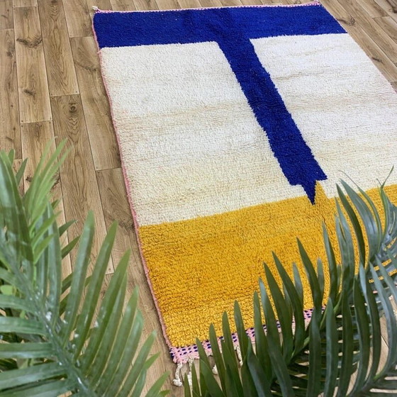 Image 1 of Handmade Moroccan Beni Ourain rug from Atlas, 2/3 m