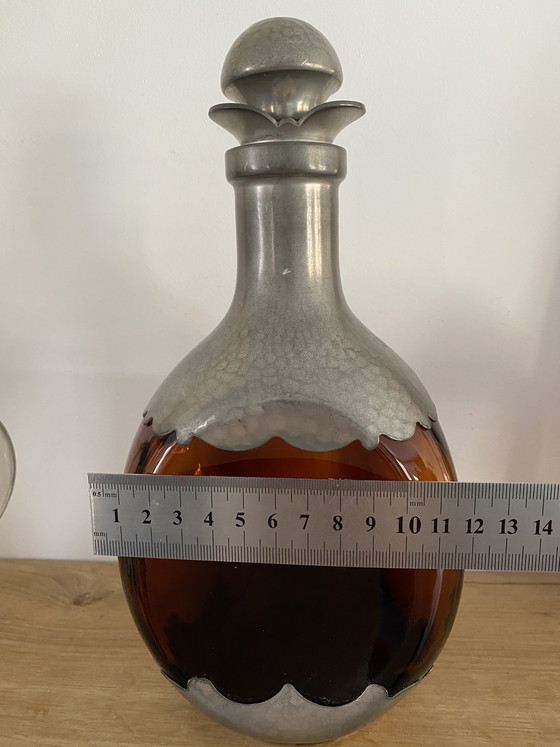 Image 1 of Vintage Pewter Daalderop Bottle from Royal Holland