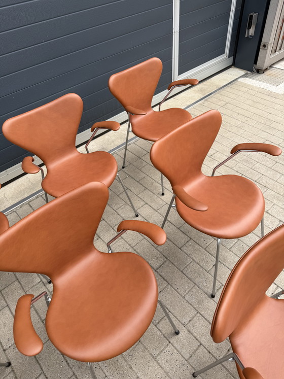 Image 1 of 10 sedie Butterfly serie 7 con braccioli, di Arne Jacobsen, NUOVE!!