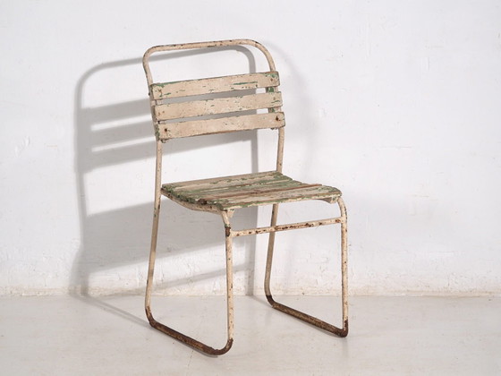 Antique white garden chairs (c.1920). Set of 2 pieces #35 – Iron (photo 24 of 40)
