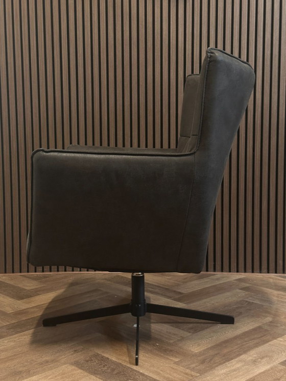 Swivel Armchair Moos Darkgraphite 80x75cm – Sitdesign, Swivel chairs, Textile (photo 6 of 8)