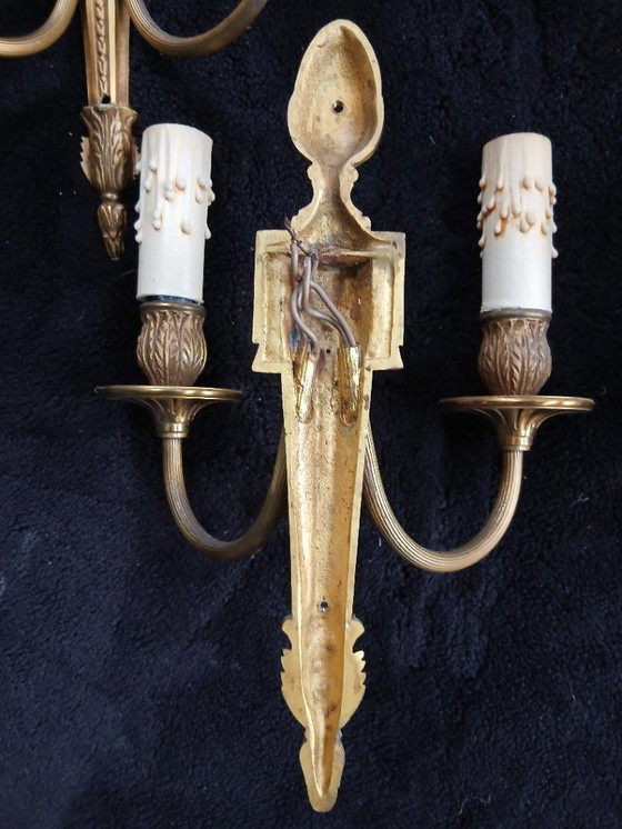 Image 1 of Lote de apliques de pared de bronce Luis XVI