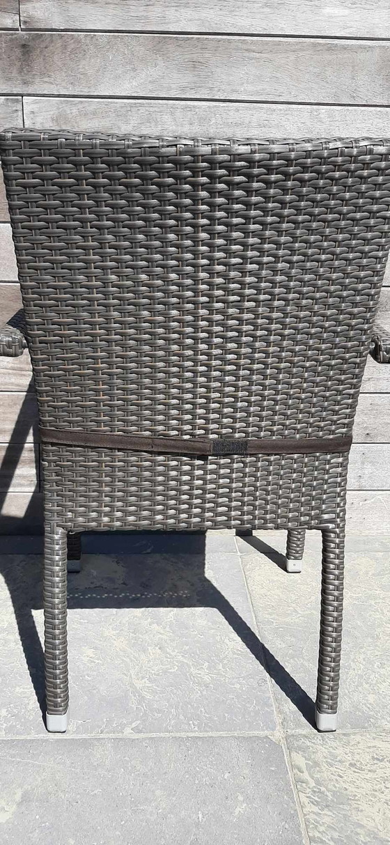 Image 1 of 4 sillas de patio apilables con cojines