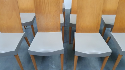 12 chaises Miss Trip, design Philippe Starck Kartell, 1996, Italie