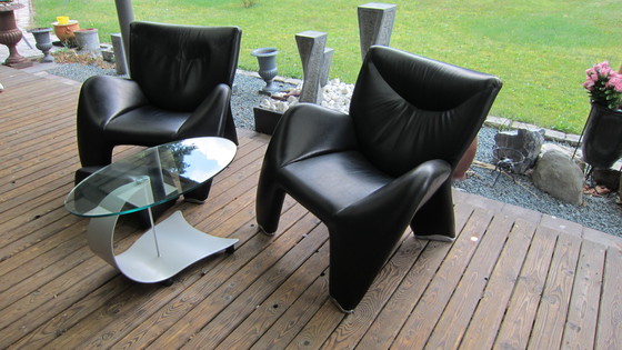 Image 1 of 2x Leolux Echnaton armchair