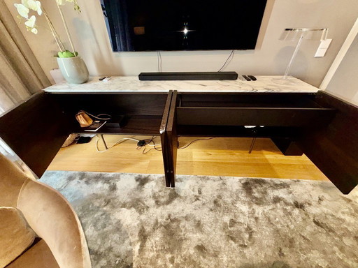 Aparador 3 Wohnzimmer Papadatos THEMA 244cm Marmor Arabescato