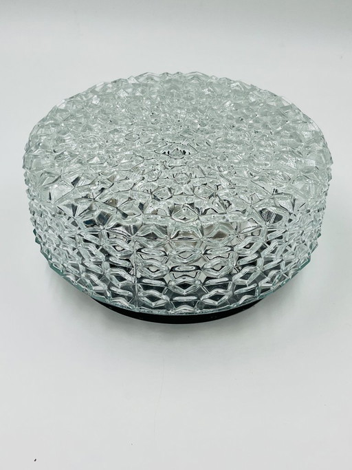 Plafonnier applique en verre pointe de diamant vintage RZB