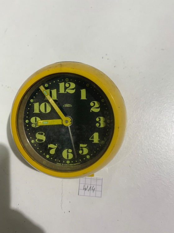 Image 1 of Vintage Space Age wind-up alarm clock for Prim, Czechoslovakia 1960