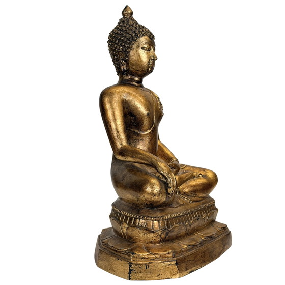 Antiker Thai-Buddha in Bhumisparsha – Rattanakosin, 19. Jahrhundert – Bildhauerei, Bronze (photo 4 of 11)