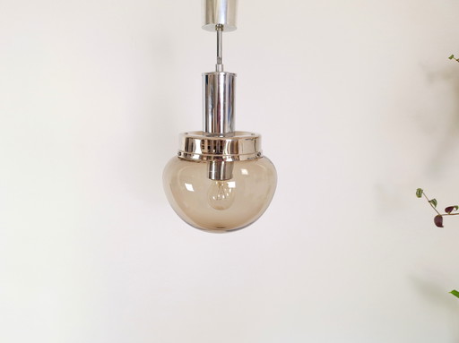 Lampe pendante vintage élégante avec verre fumé