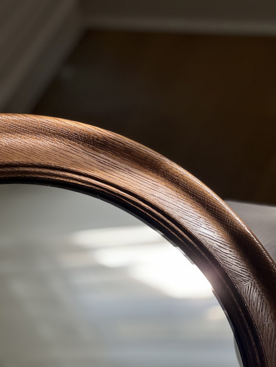 Image 1 of Lo specchio rotondo in legno vintage Knudt