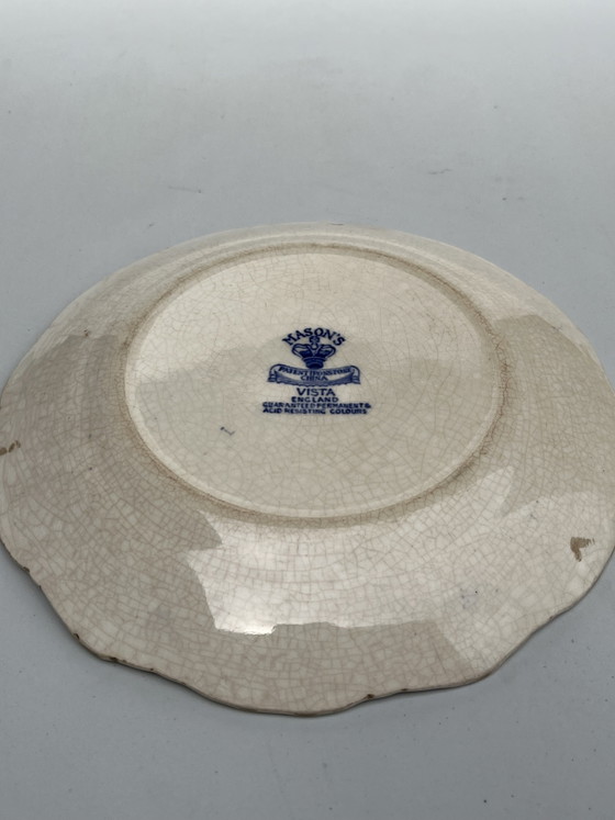 Image 1 of Mason's Ironstone bord uit de serie "Vista", vervaardigd in Engeland
20 cm diameter 