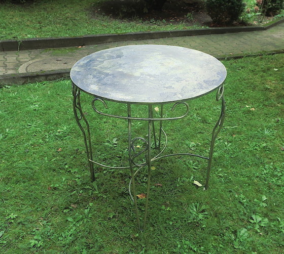 Image 1 of Mid-Century-Tisch aus lackiertem Eisen für Terrasse oder Garten, 1960er Jahre
