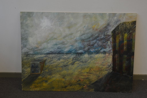 Artist Joop Serno Landscape with Rainbow