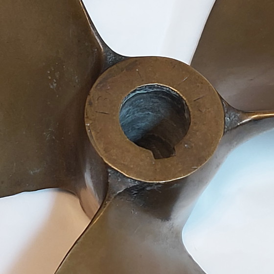 Image 1 of Very old bronze ship propeller in natural patina