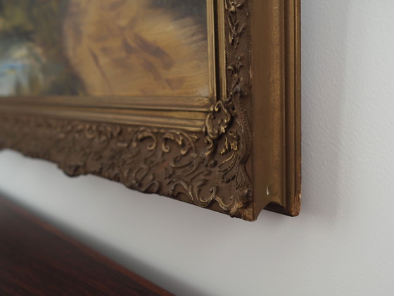 Image 1 of Peinture "The Road by the Pond", design scandinave, années 1970