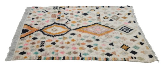 Image 1 of Handgeknoopt oosters wol Berber tapijt Modern Azilal 150x263cm