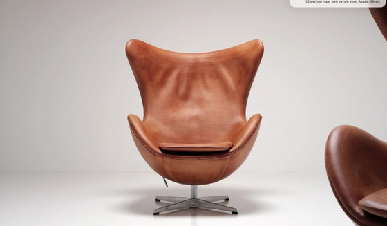 Egg Chair in natural Rustik leather by Arne Jacobsen for Fritz Hansen, Hans-Agne Jakobssen, Swivel chairs (photo 13 of 13)
