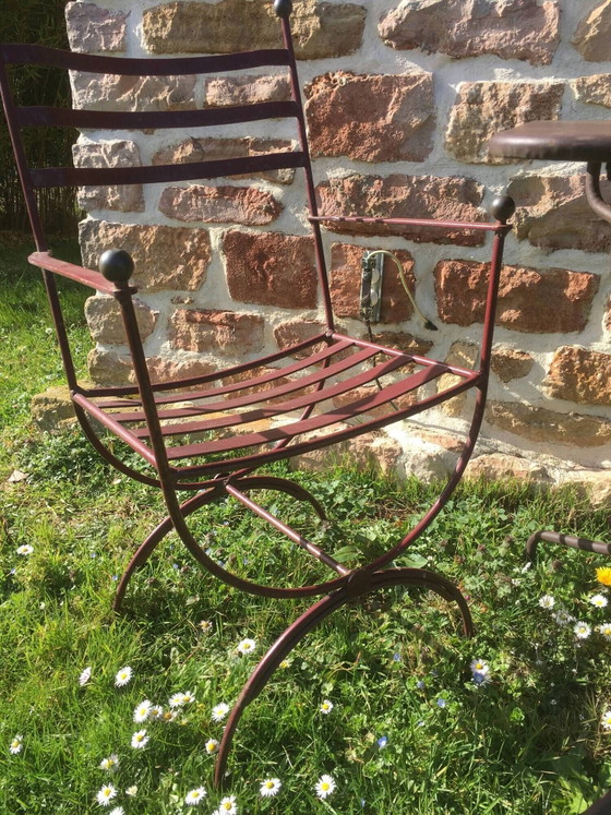 Smeedijzeren tuinmeubelset – Tuinmeubelen, Vintage (photo 6 of 9)