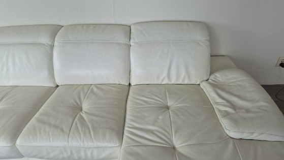 Sofá esquinero grande de lujo en piel 'Celanova' - Blanco Stardust – Sofás esquineros, Leather (photo 5 of 10)