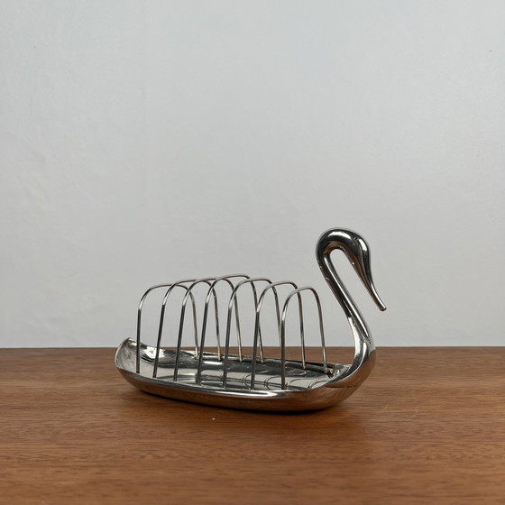 Image 1 of Bicchiere da toast a forma di anatra placcato in argento, 1970