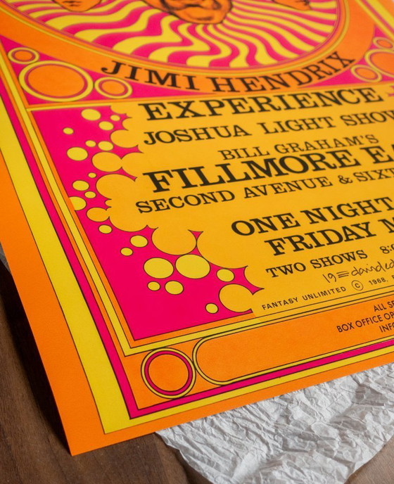 Image 1 of Jimi Hendrix Experience Fillmore East concert 1968 New York - Poster 61 x 91 cm