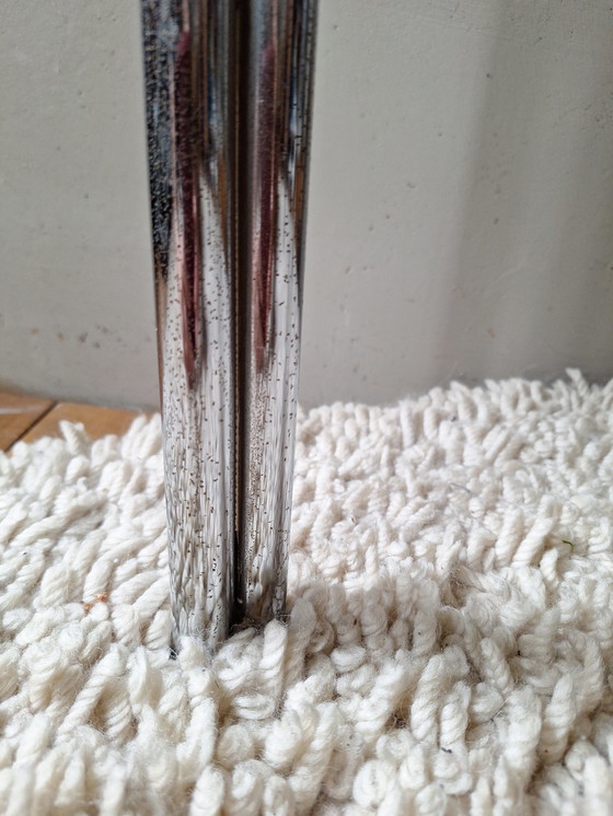Image 1 of Midcentury side table black, tubular steel frame