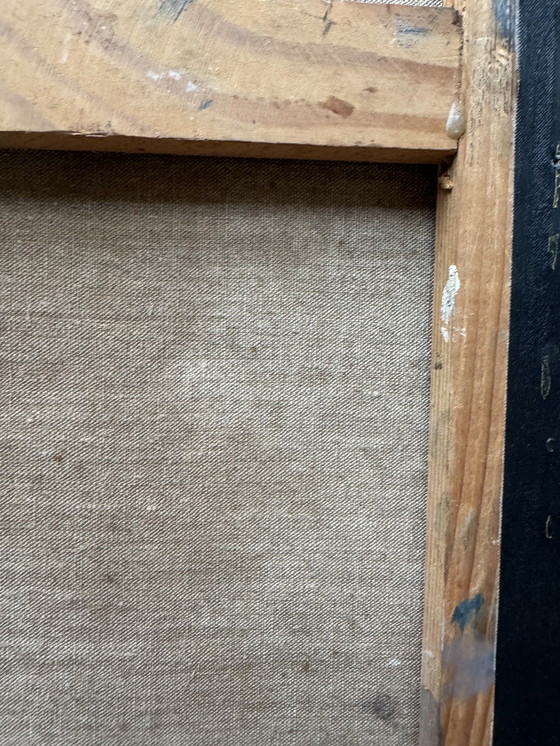 Image 1 of Tableau abstrait années 50