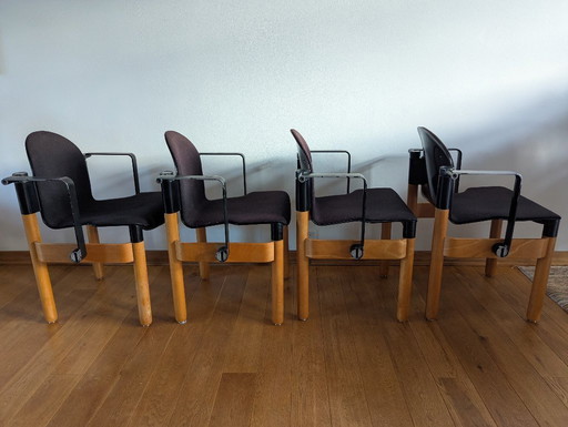 4 Thonet Flex armchair chairs 1970s