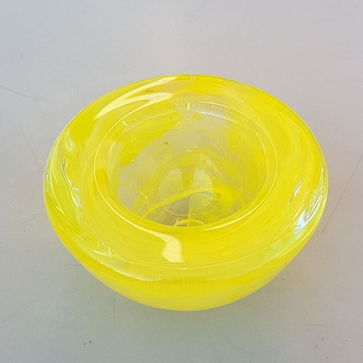 Yellow Glass Tealight Holder