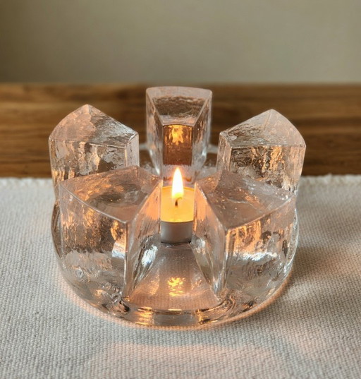 Vintage Georgshütte Glass Design Teapot Warmer / Rechaud / Tea Light Holder – West Germany