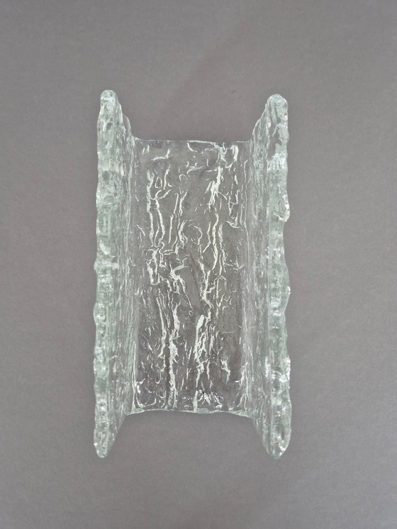 Image 1 of Lampada da parete Kaiser Leuchten in vetro ghiacciato, anni '60/'70, vintage Mid-Century