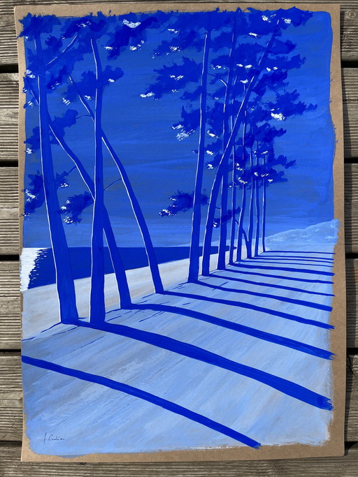 Gouache on 400g kraft paper.
Size: 70x50cm.