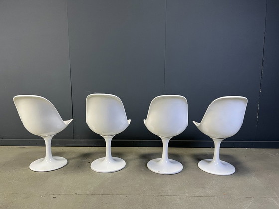 Image 1 of Vintage glasvezel tulpvormige eetkamerstoelen, set van 4 - jaren 60