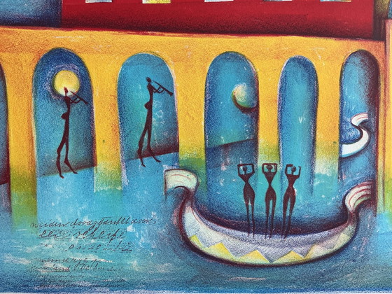 Marianne Aulman - Atlantis XIII, litografia a colori (incorniciata) – Arte, Vetro, Carta (photo 12 of 15)
