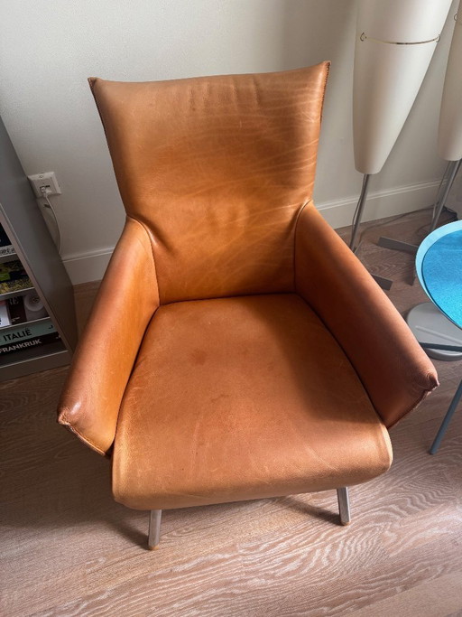 Fauteuil Label Cheo - Gerard van den Berg - Cuir Cognac