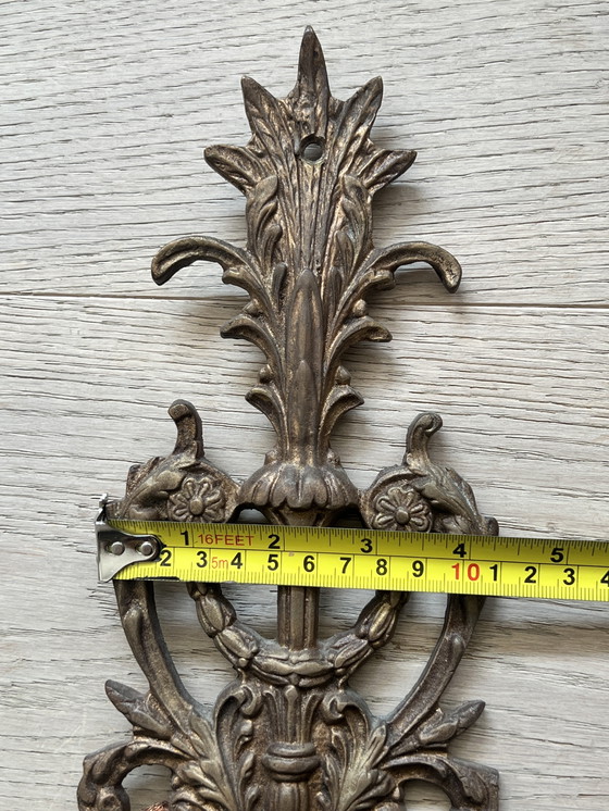 Image 1 of Antiche lampade da parete in bronzo in stile rococò francese - Coppia