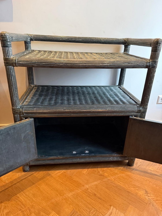 Image 1 of Mobiletto vintage in rattan/bambù