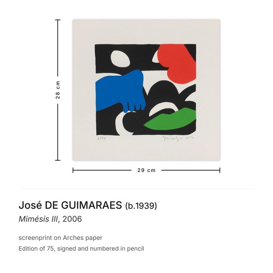 José De Guimaraes signierter Siebdruck Mimésis III 2006 – Lithographien & Drucke, Paper (photo 3 of 5)