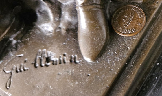 Image 1 of Una statua in bronzo patinato di Napoleone